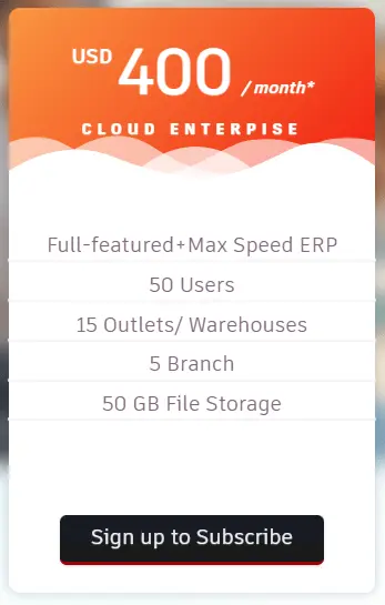 ALZERP Cloud Enterprise Subscription Plan Cloud Enterprise Subscription Plan in ALZERP